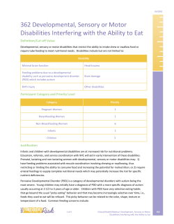 362 - Developmental, Sensory or Motor Disabilities Interfering with the Ability to Eat (PDF)