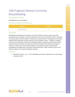 338 - Pregnant Woman Currently Breastfeeding (PDF)