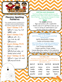 October Skills Sheet