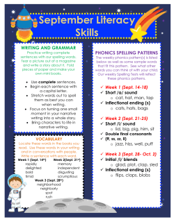 September Literacy Skills