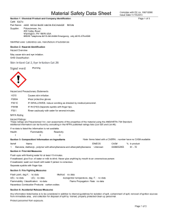 Material Safety Datasheet 50274 (PDF)
