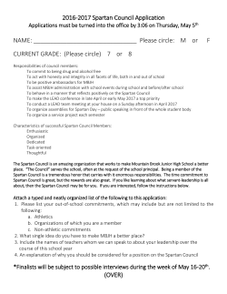 2016-2017 Spartan Council Application