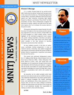 MNIT Newsletter (Sept. 2015)