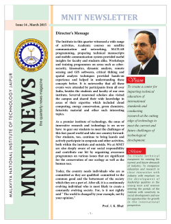 MNIT Newsletter (March 2015)