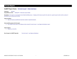 Formula Issued - State Summary