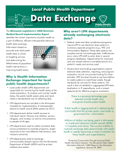 Local Public Health Department Data Exchange (PDF)