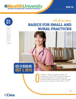 CMS ICD-10 Fact Sheet: Basics for Small and Rural Practices (PDF)