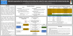 Poster in PDF Format of Alternative approaches for evaluating and providing risk context for water contaminants with minimal toxicity data