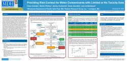 Poster in PDF Format of Providing Risk Context for Water Contaminants with Limited or No Toxicity Data