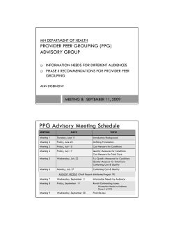 Ann Robinow - Information Needs for Different Audiences / Phase II Recommendations for Provider Peer Grouping (PDF: 1.5MB/18 pages)