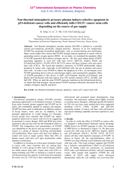 Non-thermal atmospheric pressure plasma induces selective apoptosis in p53-deficient cancer cells and efficiently kills CD133+ cancer stem cells depending on the source of gas supply