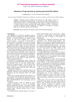 Mutation of P-glycoprotein by plasma-generated OH radicals