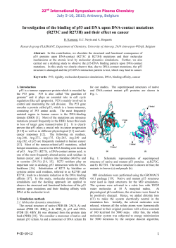 Investigation of the binding of p53 and DNA upon DNA-contact mutations (R273C and R273H) and their effect on cancer