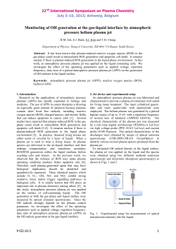 Monitoring of OH generation at the gas-liquid interface by atmospheric pressure helium plasma jet