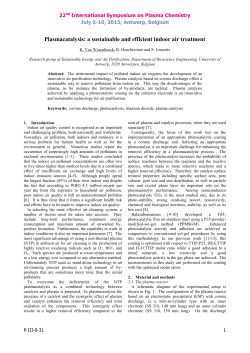Plasmacatalysis: a sustainable and efficient indoor air treatment