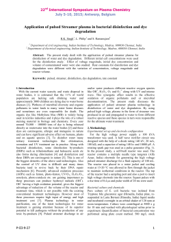 Application of pulsed streamer plasma in bacterial disinfection and dye degradation