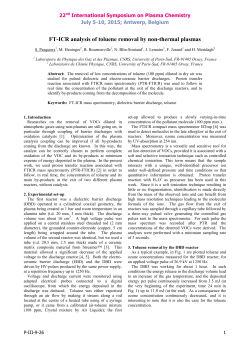 FT-ICR analysis of toluene removal by non-thermal plasmas