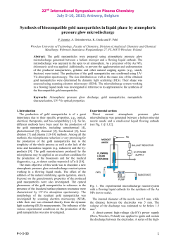 Synthesis of biocompatible gold nanoparticles in liquid phase by atmospheric pressure glow microdischarge