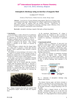 Atmospheric discharge using an interface of magnetic fluid