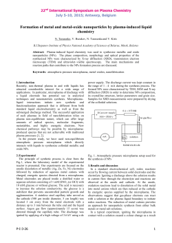 Formation of metal and metal-oxide nanoparticles by plasma-induced liquid chemistry