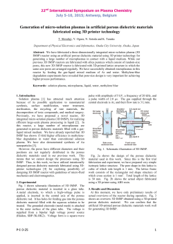 Generation of micro-solution plasmas in artificial porous dielectric materials fabricated using 3D printer technology
