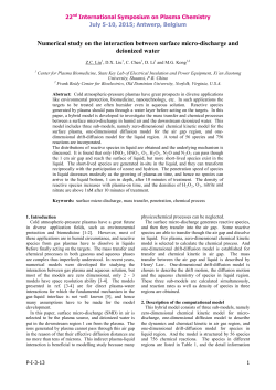 Numerical study on the interaction between surface micro-discharge and deionized water