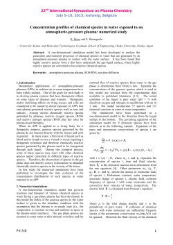 Concentration profiles of chemical species in water exposed to an atmospheric-pressure plasma: numerical study