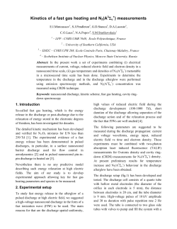 Kinetics of a fast gas heating and N2(A) measurements