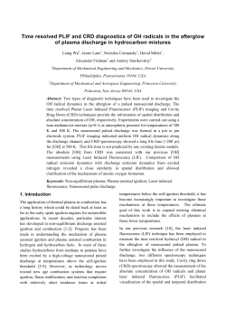 Time resolved PLIF and CRD diagnostics of OH radicals in the afterglow of plasma discharge in hydrocarbon mixtures
