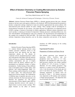 Effect of Solution Chemistry on Coating Microstructure by Solution Precursor Plasma Spraying