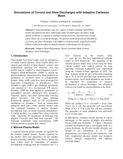 Simulations of Corona Discharges with Dynamically Adaptive Mesh