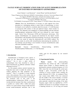 FACILE SURFACE MODIFICATION FOR COVALENT IMMOBILIZATION OF ENZYMES ON DIFFERENT GEOMETRIES