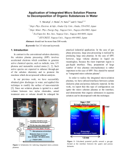 Application of Integrated Micro Solution Plasma to Decomposition of Organic Substances in Water
