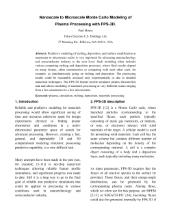 Nonoscale to Microscale Monte Carlo Modeling of Plasma Processing with FPS-3D