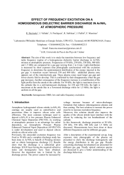 EFFECT OF FREQUENCY EXCITATION ON A HOMOGENEOUS DIELECTRIC BARRIER DISCHARGE IN Ar/NH3 AT ATMOSPHERIC PRESSURE