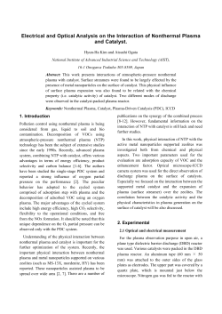 Electrical and optical analysis on the interaction of nonthermal plasma and catalyst