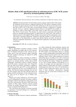 Relative role of H2 and Hydrocarbon in reduction process of HC SCR system driven by on-board plasma reformer
