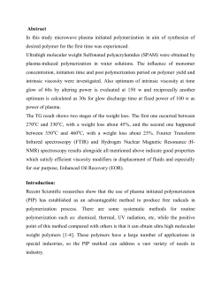 plasma initiated polymerization (PIP) by using dielectric barrier discharge (DBD)