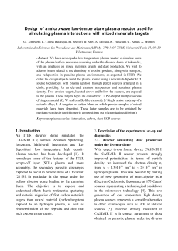 Design of a microwave low-temperature plasma reactor used for simulating plasma interactions with mixed materials targets