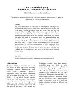 Improvement of cut quality in plasma arc cutting with a micro-jet shroud