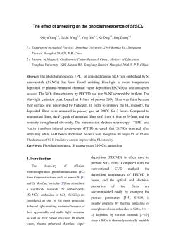 The effect of annealing on the photoluminescence