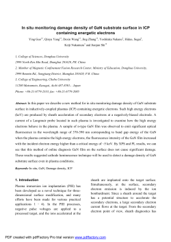 In situ monitoring damage density of GaN substrate surface in ICP containing energetic electrons