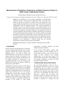 Measurement of Excitation Temperature of Radio-Frequency Plasma in Water Using a High-Speed Camera