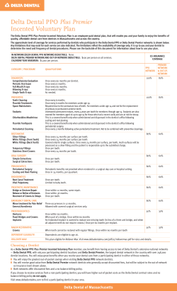 Delta Dental PPO Plus Premier Summary of Benefits