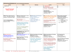 Destination Intersession Schedule-at-a-Glance