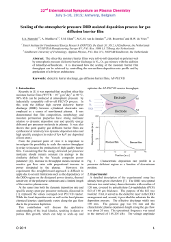 Scaling of the atmospheric pressure DBD assisted deposition process for gas diffusion barrier film
