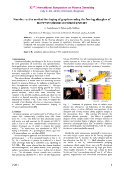 Non-destructive method for doping of graphene using the flowing afterglow of microwave plasmas at reduced pressure
