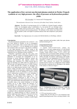 The application of low current non-thermal plasma-catalysis in Fischer-Tropsch synthesis at very high pressure: the effect of pressure on hydrocarbon product yields