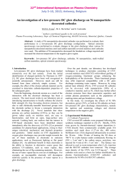 An investigation of a low-pressure DC glow discharge on Ni nanoparticle-decorated cathodes