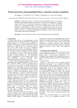 Plasma interaction with phospholipid bilayer: molecular dynamics simulations